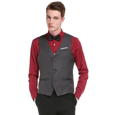 China High Quality Custom Fashion Single Breasted Men's Single Breasted Suit Vest QUICK DRY for sale