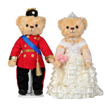 China Eco-friendly Fashion Cute Soft Stuffed Bear Plush Children Doll Uniform Standing Wedding Toy for sale