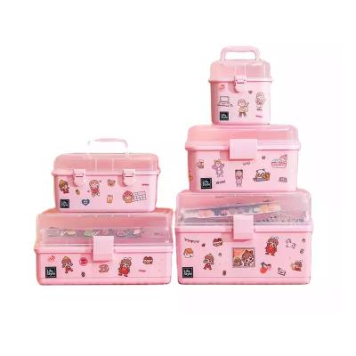 China Modern Young girl pretty hair ornament storage box bobby pin head rope container box with handle for sale