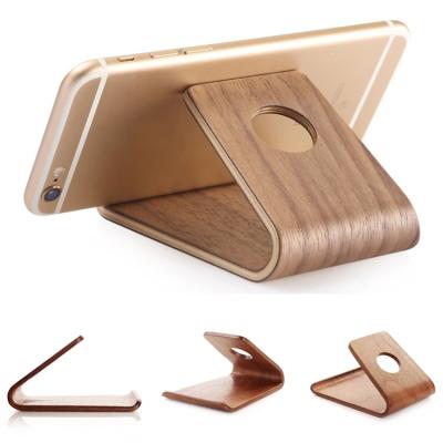 China New Design High Quality Bamboo Wooden Stander Mobile Phone Bamboo Material Holder for sale