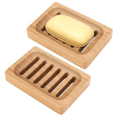 China Modern Bar Soap Holder For Bathroom Sink Shower Bamboo Soap Dish for sale