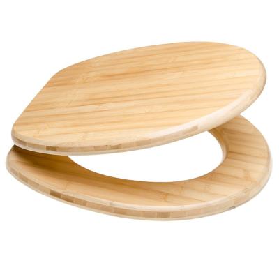 China Slow-end Toilet Seats Bathroom Accessories Bamboo Toilet Seat Covers for sale