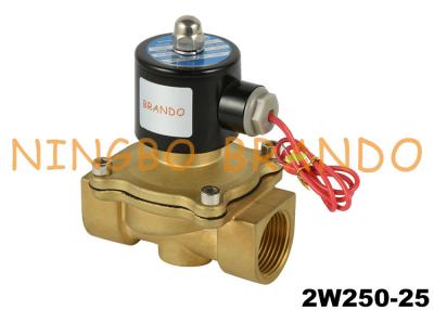 China 2/2 Way 2W250-25 Brass Solenoid Water Valve 24 Volt 110 Volt 220Volt zu verkaufen