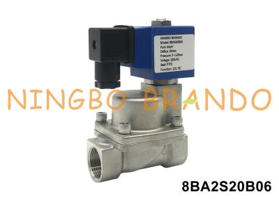 China 3/4' válvula de solenoide de agua de alta presión 120 bar 110V 220V 100 bar 12V 24V en venta