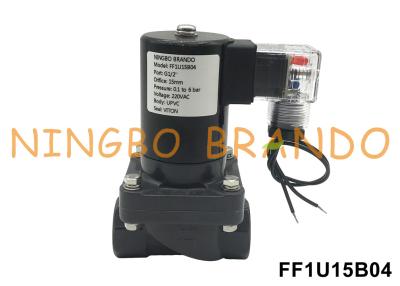 China 1/2' Anti-Korrosions-UPVC-Solenoidventil für chemische Säure und Alkali 24V 110V 220V zu verkaufen