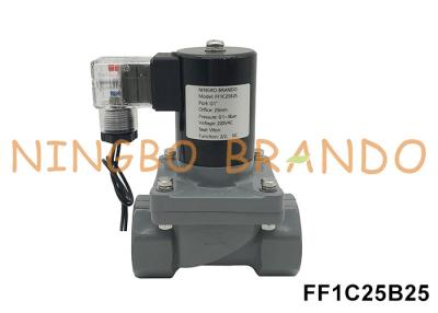 China 1' válvula de solenoide anticorrosiva CPVC para produtos químicos ácido alcalino 24V 110V 220V à venda