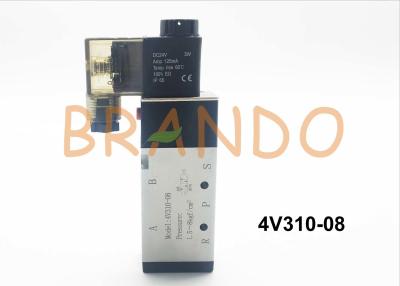 China 1/4'' 4V300 Series for electrically driven pneumatic power control 4V310-08 made of Aluminum Alloy for sale