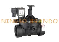 Cina Elettrovalvola a solenoide di plastica manuale della provvigione supplementare PA66 1 1/4 1 di 12VDC a 2 pollici 1/2 24VDC 110VAC 220VAC in vendita
