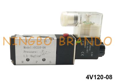 China AirTACtype 5/2 Manier BSPT 1/4 de“ Pneumatische Enige Solenoïde 24VDC 220VAC 4V210-08 van de Luchtklep Te koop