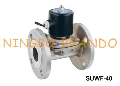 Cina Tipo elettrovalvola a solenoide di acciaio inossidabile 24VDC 220VAC della flangia di SUWF-40 1 1/2» in vendita