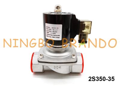 China 2S350-35 1 voltio eléctrico de acero inoxidable DC de la válvula electromagnética 24 de 1/4 pulgada en venta