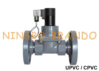 중국 1 1/4'' Flanged UPVC PVC Plastic Solenoid Valve Anti Corrosion 24V 220V 판매용