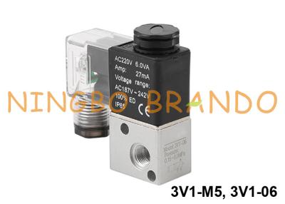 China 3V1-06 Airtac Type 3 Way Solenoid Air Valve 1/8'' 12V 24V 110V 220V for sale