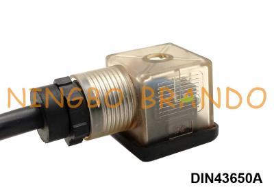 China Conector de la bobina de la válvula electromagnética de la forma A del estruendo 43650 con el estruendo 43650A del cable en venta