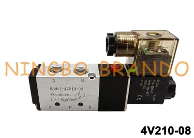 China 4V210-08 5/2 Way 1/4'' Airtac Solenoid Valve DC24V AC220V 4V210-08-B for sale