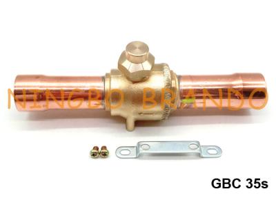 China GBC 35s 1 3/8'' Danfoss Type Brass Refrigeration Ball Valve 009L7528 for sale