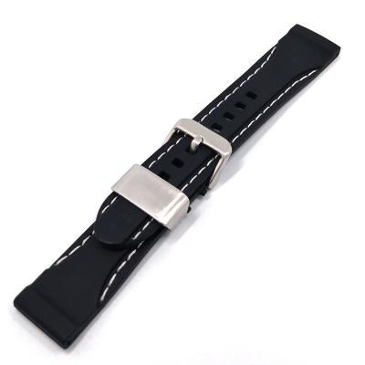 China Durable MINGJIANG Silicone Watch Band Strap 20mm Watch Band Manufacturers Normal Silicone Wrist Band for sale