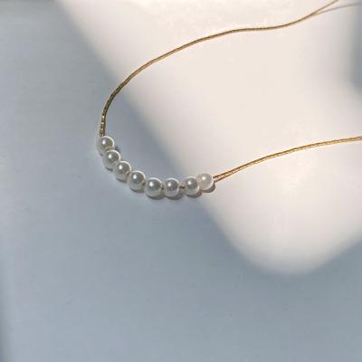 China Europe and America cultured white baroque pearl chain necklace for sale