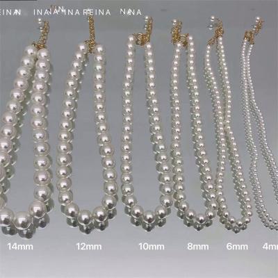 China Europe and America wedding pearl necklace for women white pearl necklace pearl chain necklace delicate jewelry gifts for women for sale