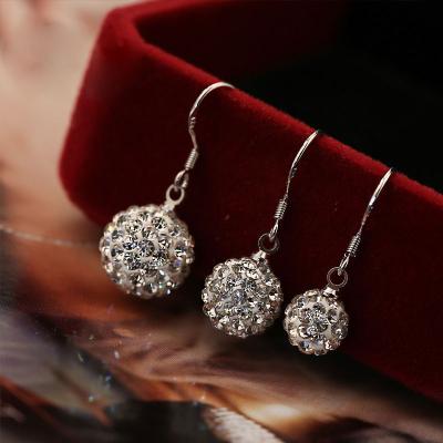 China CLASSIC Dauplaise Rhinestone Ball Drop Earrings Gift Women Party Jewelry for sale