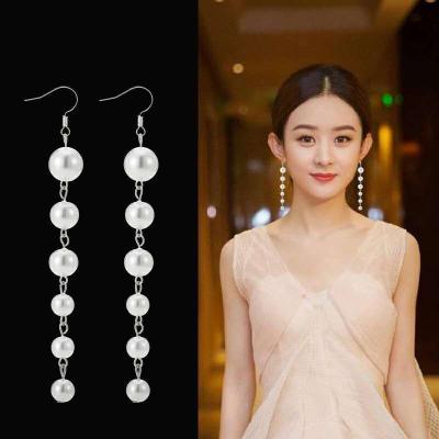 China CLASSIC Fashion Jewelry ABS Plastic Pearl Drop Dangle Hook Earrings for sale