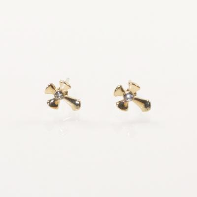 China Cute Tasty Shiny Stud Earrings Women CLASSIC Cross Rhinestone Stud Earrings Small Gift for sale