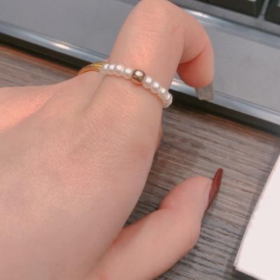 China CLASSIC Fashion Pearl Ring for Women Round Finger Wedding Band Ring Party Gift for sale