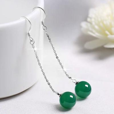 China CLASSIC Natural Agate Earring Women Gift Long Chain Jewelry for sale