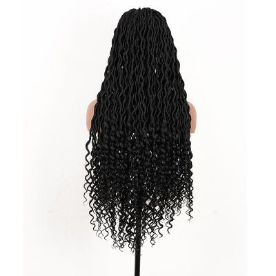 China Kinky Curl Wig Source Factory lace wig Black American women's long thermal fiber synthetic wig for sale