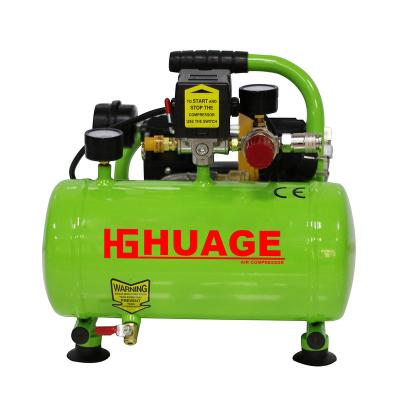 China Outstanding mute 8L 8bar 0.75hp 550W piston air compressors oil free compressor for car use for sale