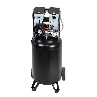 China High Capacity 124l/min 40L 1hp 750w 220v Oil Free Dental Mobile Portable Air Compressor for sale