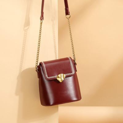 China 2022 Fashion PU Small Bucket Bag Women Cross Body Handbags Small Bag For Girls for sale