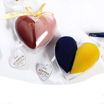 China Two Pcs Packing Factory Price Foam Beauty Face Hydrophilic Cosmetic Make Up Base Blender Free Latex Makeup Blending Sponge for sale