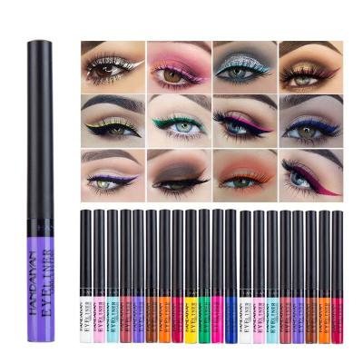 China HANDAIYAN 12 Colors Waterproof New Fashion Brand Long Lasting Matte Glitter Liquid Eyeliner Pencil for sale