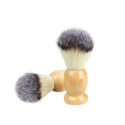 China Wholesale Private Label Travel Size Vegan Shaving Brush Beard Shaving Brushes Wooden Handle Synthetic Shaving Brush for sale