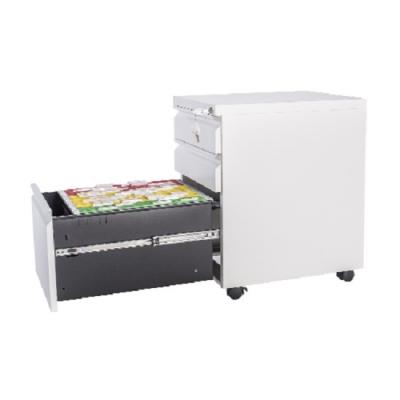 China Steel 3 Drawer Mobile Cabinet Pedestal Movable File Cabinet With Wheels for sale