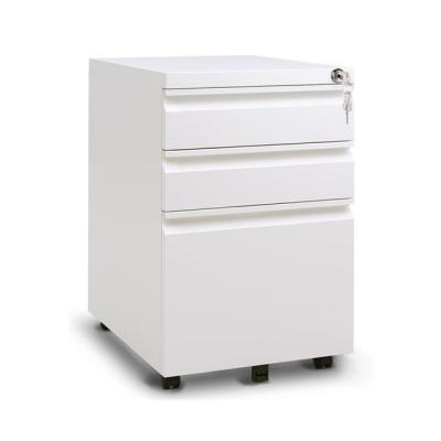 China 3 Drawer Mobile Pedestal Steel Office File Cabinet Customized RAL Color for sale