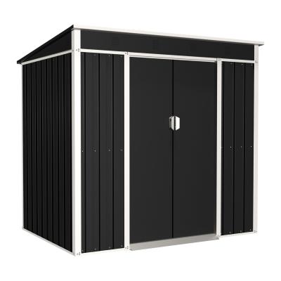 China Single Slope metal storage shed ,  garden storage shed for sale