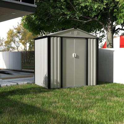 China Garden Small  Metal Tool Shed Alloy Steel Frame Outside Storage for sale