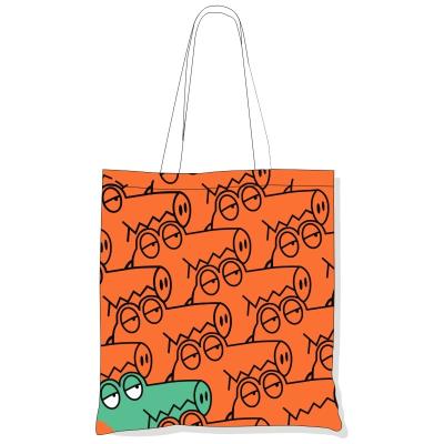 China 2020 fashionable hot selling cartoon design canvas bag for daily packing for sale