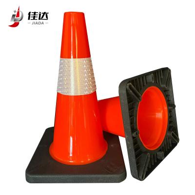 China Wholesale Good Quality Durable 45cm PVC Cone With Black Bottom Plastic Traffic Cone Safety Parking Cones for sale