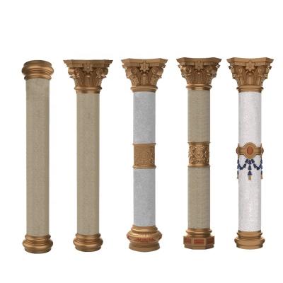 China Modern Soft Pattern Round Concrete Column Pillar Plastic Mold for sale