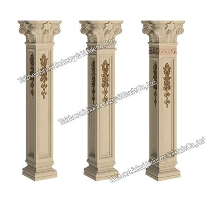 China ABS Plastic Material EUROPEAN Mold For Concrete Casting Square Roman Column Pillar Mold for sale