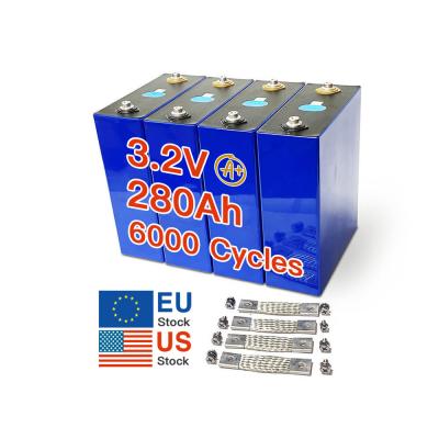 China Lifepo4 Grado A 3.2V 280Ah Prismático células de litio hierro fosfato 6000 ciclos en venta