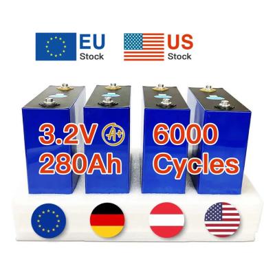 China Cell Type LFP Prismatic Cell Energy Storage Basen LifePo4 320Ah 302Ah EU Stock LF280K for sale