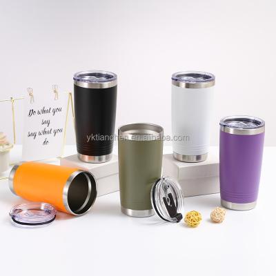 China Viable Red Spray Paint Bars Stainless Steel Mugs Insulated Travel Coffee Tumbler With Handle Sublimation White for sale