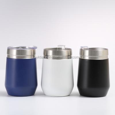 China Viable High Quality Factory Producing Powder Coating Heat Insulation Of Lid 8oz 12oz 16oz Stainless Steel Plastic Beer Mugs for sale