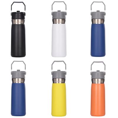 China Outdoor Sports Stainless Steel 650ml Vacuum Flask Vacuum Flask Custom Portable Insulated Gym Fitness Bicycle Dual Water Bottle for sale