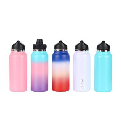 China Durable 32oz Double Wall Wide Mouth Stainless Steel Water Bottle With Straw Sports Canteen Great For Hiking And Cycling for sale