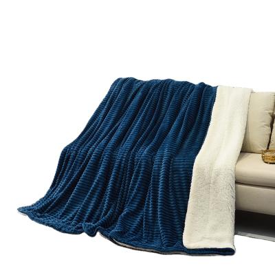 China New Design Sustainable Luxury Plain Oversized Solid Super Soft Fleece Flannel Blanket for sale